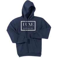 White Luxe Logo - Pullover Hooded Sweatshirt