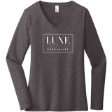 White Luxe Logo - Long Sleeve Women's T-Shirt