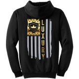 Gold American Flag - Pullover Hooded Sweatshirt