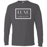 White Luxe Logo - Long Sleeve Men's T-Shirt