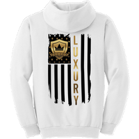 Black & Gold American Flag - Pullover Hooded Sweatshirt