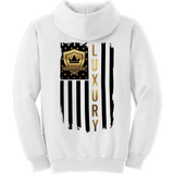 Black & Gold American Flag - Pullover Hooded Sweatshirt