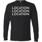 White Location Location Location - Long Sleeve Men's T-Shirt