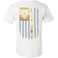 Gold American Flag - Short Sleeve Men's T-Shirt