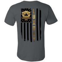 Black & Gold American Flag - Short Sleeve Men's T-Shirt