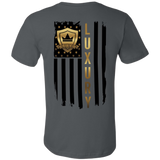 Black & Gold American Flag - Short Sleeve Men's T-Shirt