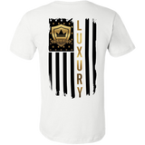 Black & Gold American Flag - Short Sleeve Men's T-Shirt