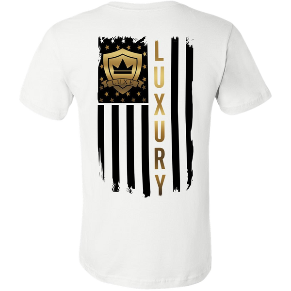 Black & Gold American Flag - Short Sleeve Men's T-Shirt