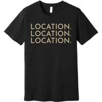 Gold Location Location Location - Short Sleeve Men's T-Shirt