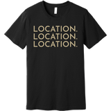 Gold Location Location Location - Short Sleeve Men's T-Shirt