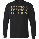 Gold Location Location Location - Long Sleeve Men's T-Shirt