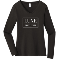 White Luxe Logo - Long Sleeve Women's T-Shirt