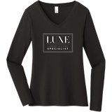 White Luxe Logo - Long Sleeve Women's T-Shirt