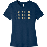 Gold Location Location Location - Short Sleeve Women's T-Shirt