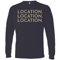 Gold Location Location Location - Long Sleeve Men's T-Shirt