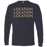 Gold Location Location Location - Long Sleeve Men's T-Shirt