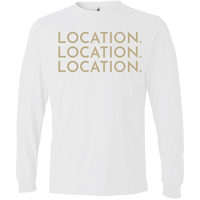 Gold Location Location Location - Long Sleeve Men's T-Shirt