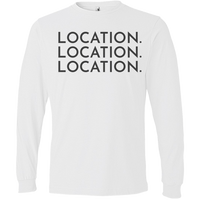 Charcoal Location Location Location - Long Sleeve Men's T-Shirt