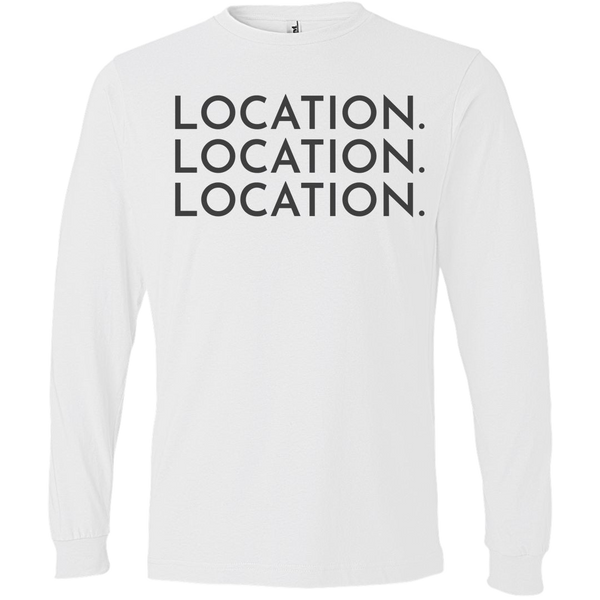 Charcoal Location Location Location - Long Sleeve Men's T-Shirt