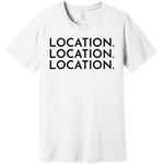 Black Location Location Location - Short Sleeve Men's T-Shirt