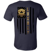 Black & Gold American Flag - Short Sleeve Men's T-Shirt