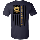 Black & Gold American Flag - Short Sleeve Men's T-Shirt