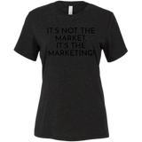 Black It's Not The Market, It's The Marketing - Short Sleeve Women's T-Shirt