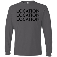 Black Location Location Location - Long Sleeve Men's T-Shirt