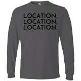 Black Location Location Location - Long Sleeve Men's T-Shirt