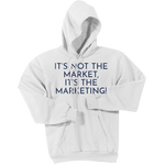 Navy It's Not The Market, It's The Marketing - Pullover Hooded Sweatshirt