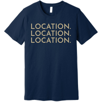 Gold Location Location Location - Short Sleeve Men's T-Shirt