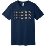 Gold Location Location Location - Short Sleeve Men's T-Shirt