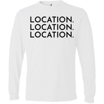 Black Location Location Location - Long Sleeve Men's T-Shirt