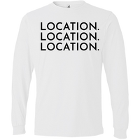 Black Location Location Location - Long Sleeve Men's T-Shirt