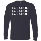 White Location Location Location - Long Sleeve Men's T-Shirt