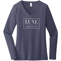 White Luxe Logo - Long Sleeve Women's T-Shirt