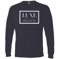 White Luxe Logo - Long Sleeve Men's T-Shirt