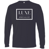 White Luxe Logo - Long Sleeve Men's T-Shirt