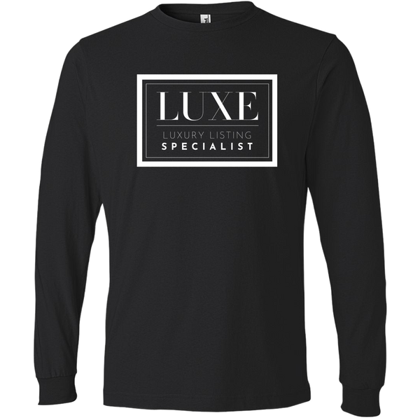 White Luxe Logo - Long Sleeve Men's T-Shirt