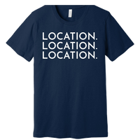 White Location Location Location - Short Sleeve Men's T-Shirt