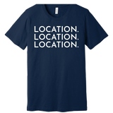 White Location Location Location - Short Sleeve Men's T-Shirt