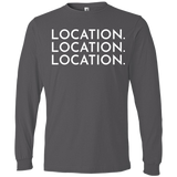 White Location Location Location - Long Sleeve Men's T-Shirt